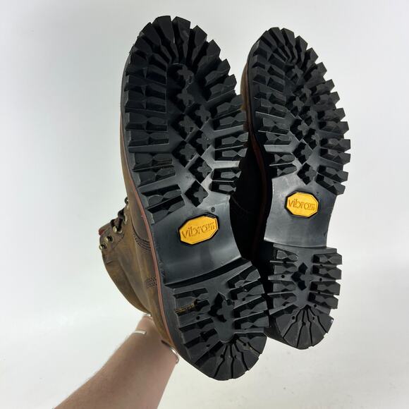 Chippewa LLBean Katahdin Iron Works men’s size 8 brown waterproof leather boots - Picture 8 of 11